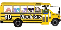 a school bus that says sd weeb bus on the side