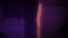 a purple background with a red stripe on the right