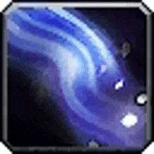 a pixel art icon of a blue swirl in space