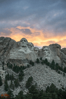 the four presidents of the united states are carved into a rocky mountain