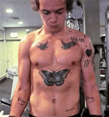 Harrystyles Muscles GIF - Harrystyles Muscles Weights GIFs