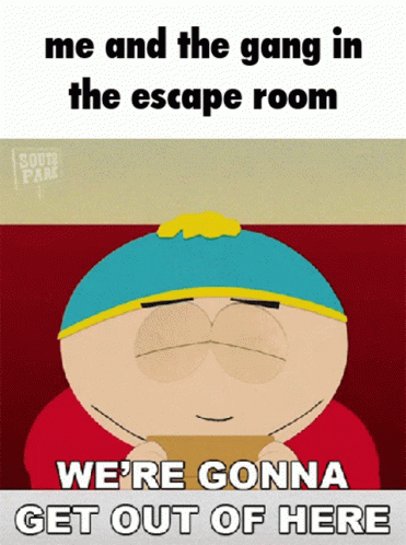 South Park GIF - the gang in an escape room