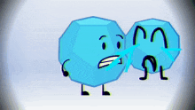 a cartoon character with a tear coming out of his eye