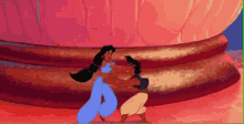 a man and a woman are dancing together in a pixel art cartoon .