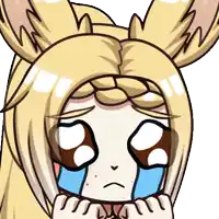 a cartoon drawing of a girl with blonde hair and bunny ears