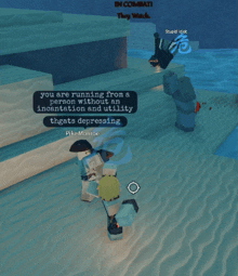 a screenshot of a game that says in combat they watch