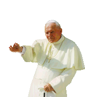 Pápaáldása Pope Sticker