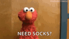 elmo shrug i dont know need socks