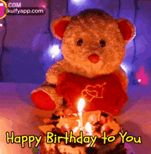 Teddy Wishing Happy Birthday.Gif GIF - Teddy Wishing Happy Birthday Happybirthday Teddy Beart GIFs