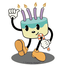 cute kawaii birthday cake cartoon