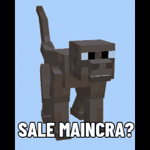 a picture of a monkey with the words sale maincra written below it