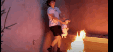 Baby On Fire GIF - Baby On Fire GIFs