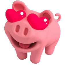 Rosa Pig Sticker - Rosa Pig Heart Stickers