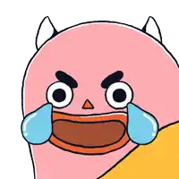 a cartoon character with tears running down his face