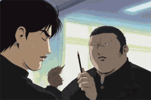 cromartie high school anime shocked surprised bite pencil
