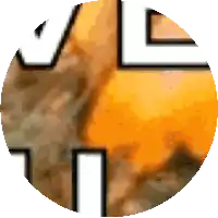 a close up of a circle with the letter l in the center