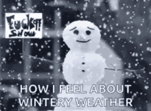 Fuck Off Snow How I Feel About Wintery Weather GIF - Fuck Off Snow How I Feel About Wintery Weather Snowman GIFs