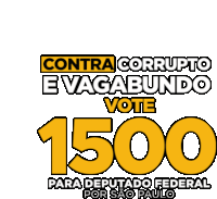 Delegado Palumbo 1500 Sticker - Delegado Palumbo 1500 Contra Corrupto E Vagabundo Stickers