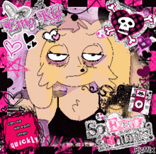 a picture of a cartoon character with the words " emo kid " at the top