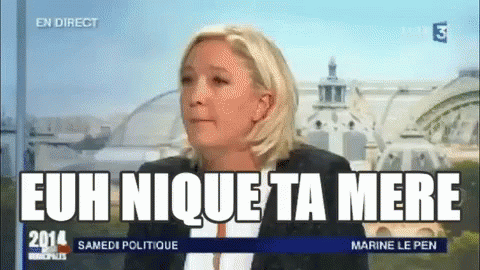Convocar debate contar Euh Nique Ta Mere Marine Le Pen GIF - Euh Nique Ta Mere Marine Le Pen -  Discover & Share GIFs