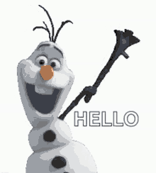 waving snowman