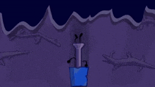 a cartoon drawing of a podium with a flashlight and microphone