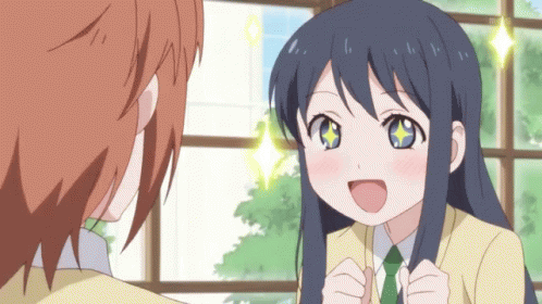 Happy Anime GIF - Happy Anime Sparkle - Discover & Share GIFs