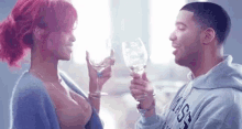 Rihanna Drake GIF - Rihanna Drake Cheers GIFs
