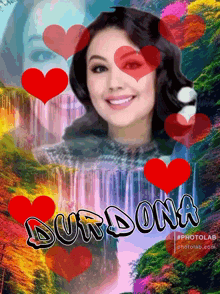 a picture of a waterfall with the name durdona