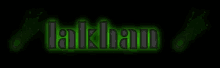 a green sign that says ' lakkhan ' on a black background