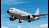 a belmondx airplane is flying in the blue sky
