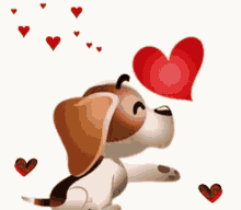 dog heart puppy kiss