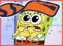 Nervous Pios Spongebob GIF - Nervous Pios Spongebob Biting Nails Pios GIFs