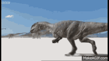 allosaurus running walking dinosaur