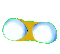 a cartoon drawing of a pair of glasses with a green border