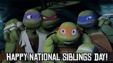 Happy National Siblings Day Tmnt GIF - Happy National Siblings Day Tmnt Family GIFs