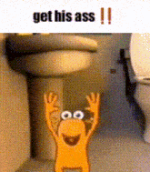 Get His Ass Orange Creature GIF - Get His Ass Orange Creature Toothbrush GIFs