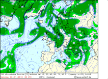 a map shows a relative humidity of 700