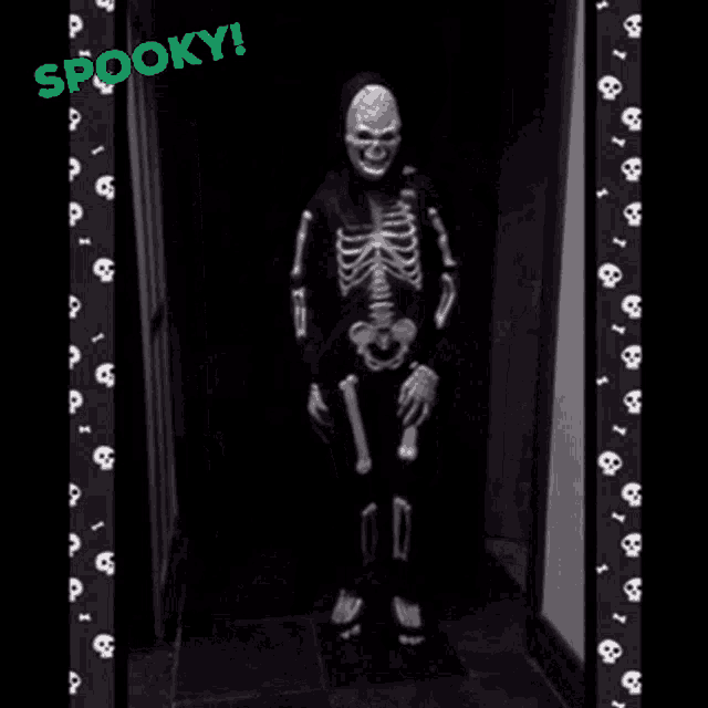 spooky skeleton gif