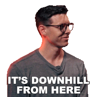 It'S Downhill From Here Ben Sticker - It'S Downhill From Here Ben Moonshine Post Stickers