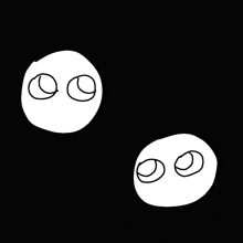 a black and white drawing of a circle with three circles around it