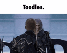 a video game scene with a caption that says ' toodles ' on top