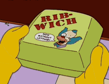 the simpsons ribwich so good yummy delicious