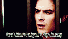 Damon Salvatore In A Cell At Whitmoore College Talking About Enzo GIF - Damon Salvatore In A Cell At Whitmoore College Talking About Enzo Damon Salvatore GIFs