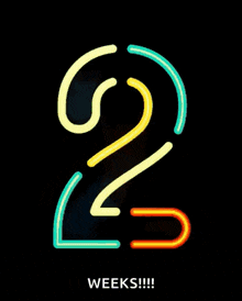 a neon sign that says weeks on it