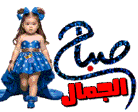 a little girl in a blue polka dot dress with a crown on it
