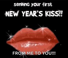sending youre first new years kiss new year new years kiss smooch mwah