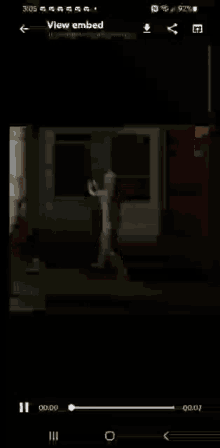 a screenshot of a video being played on a cell phone