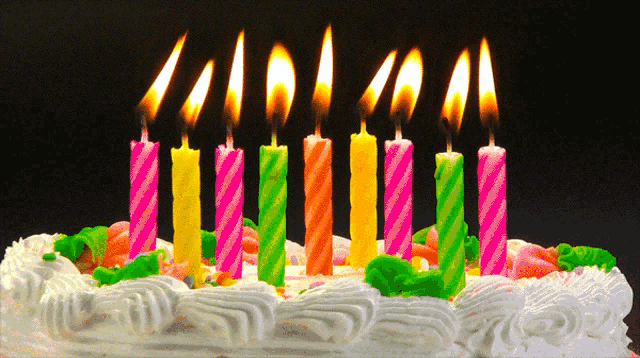 Happy Birthday cake gif – free download, tap to send ecard