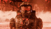 a soldier with the number 117 on his chest